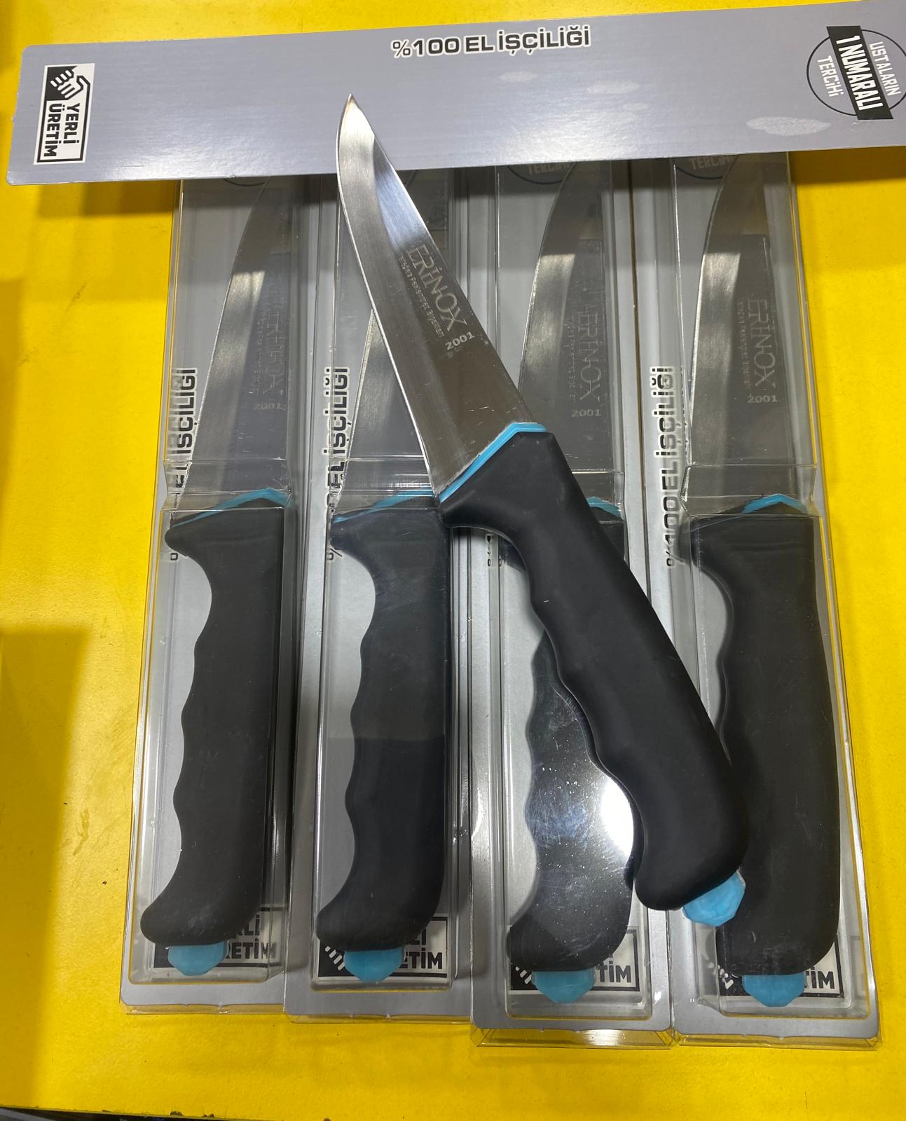  Erinox Silikonlu kaymaz sap kasap bıçağı no-2   