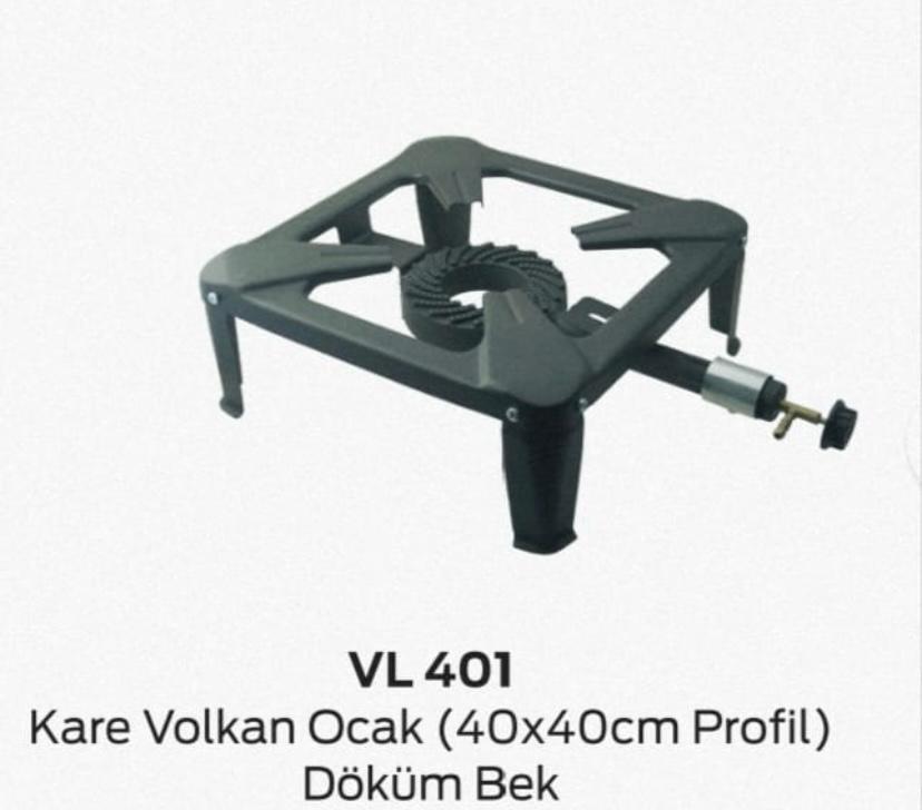 Kare Volkan Ocak (40x40cm profil döküm bek) 