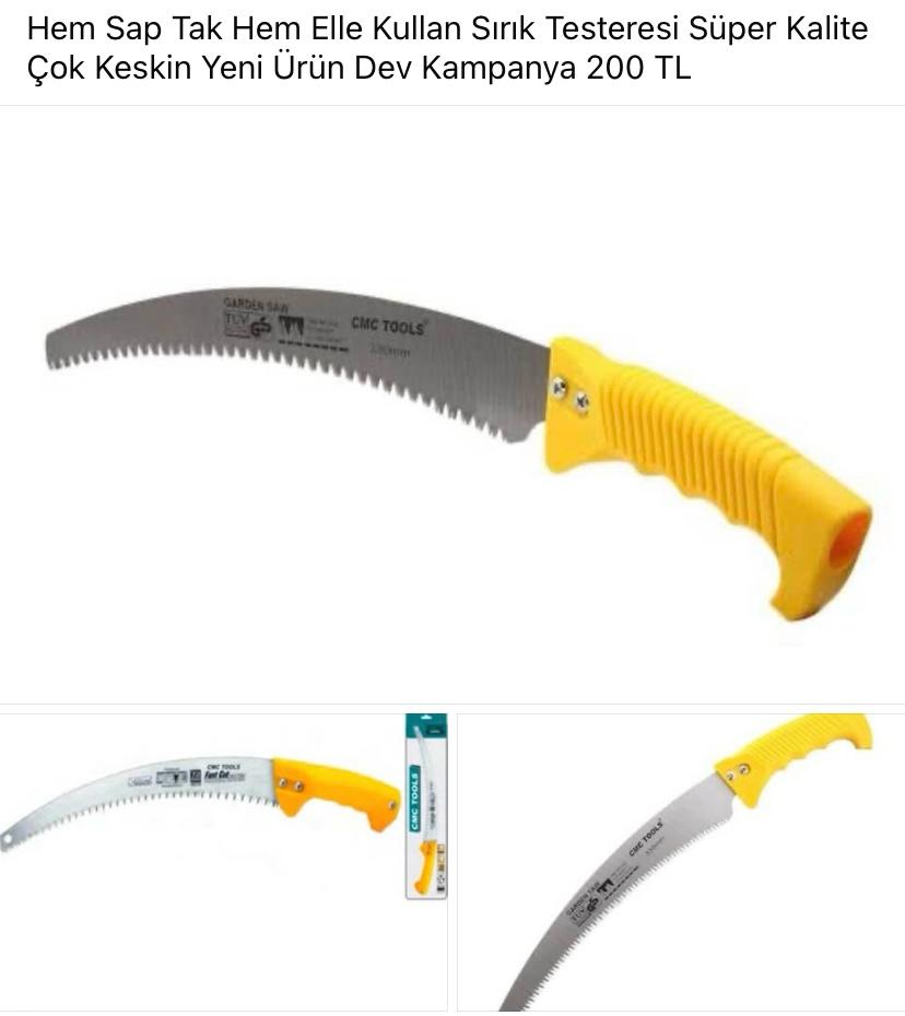 Hem Sap Tak Hem Elle Kullan Testere