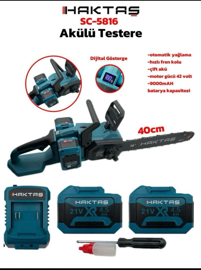 HAKTAŞ 2 Akülü Ağaç Kesme Makinesi